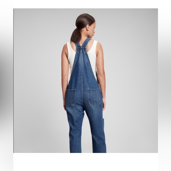 Gap  Destructed Denim Overalls - Picture 6 of 13